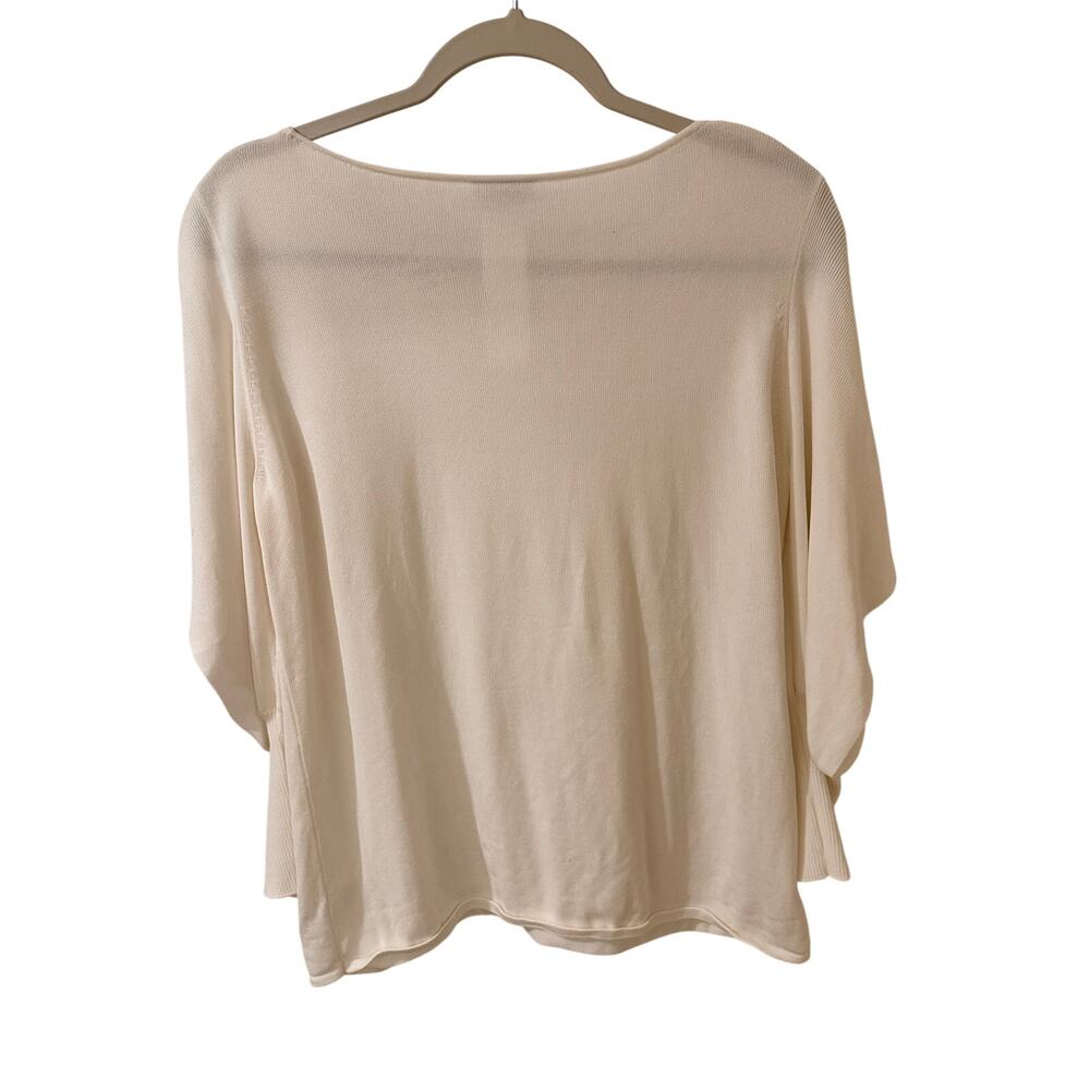 Akris Punto Switzerland White Cold Sleeve Top Off White, size 10 - Picture 7 of 7